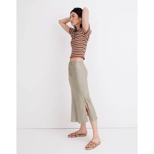 Madewell Linen Blend Midi Skirt